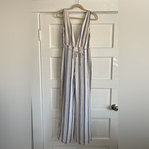 Superdown striped jumpsuit